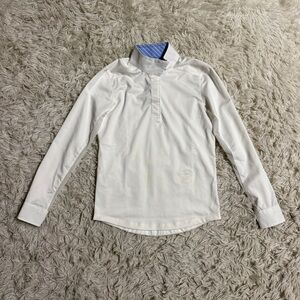 Child’s Medium White Essex Classics Long Sleeve Horseback Riding Show Shirt